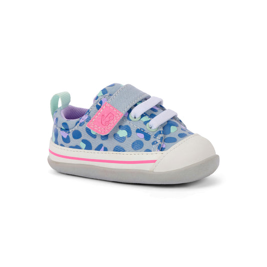 See Kai Run Featured | Stevie Mini Sky Blue/Leopard
