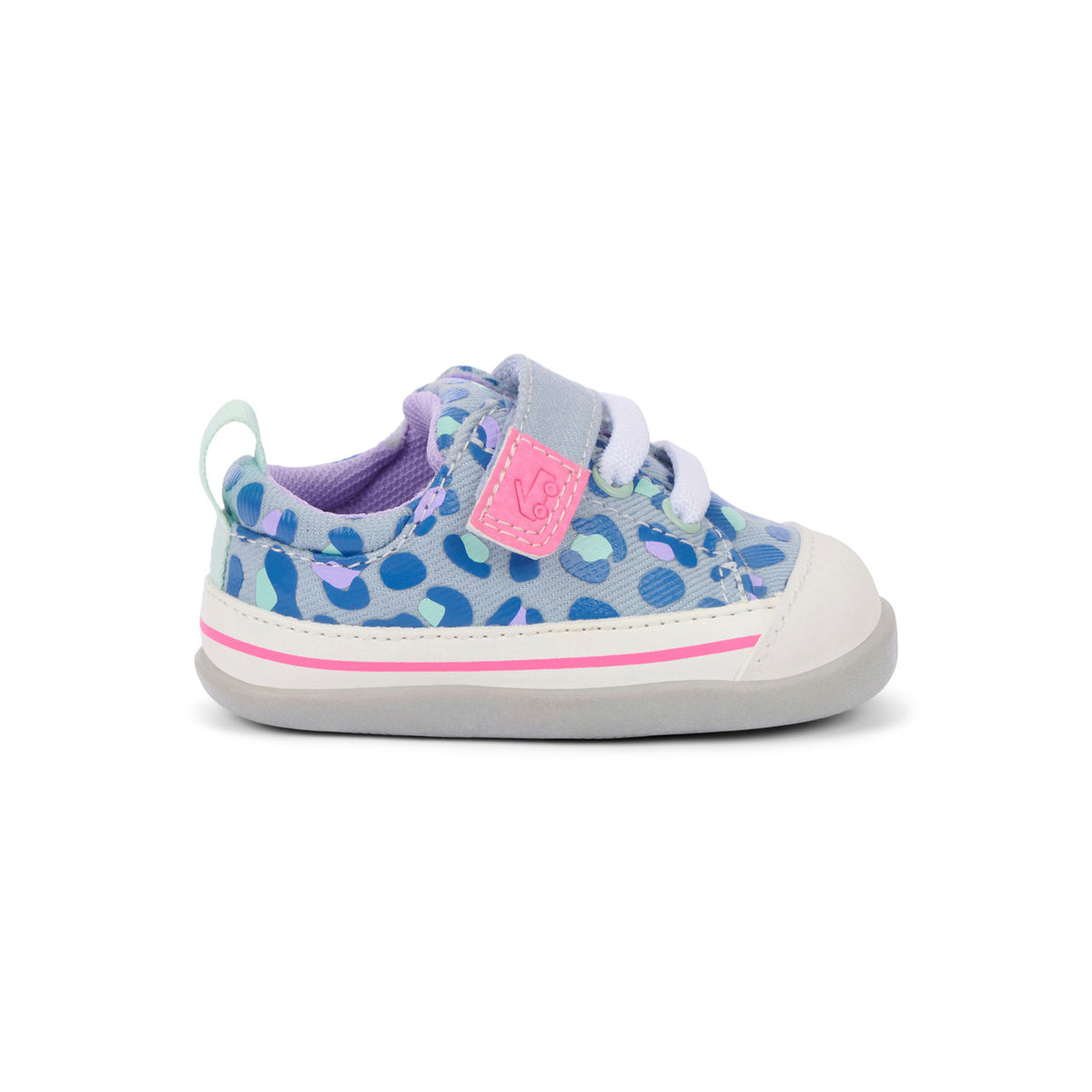 See Kai Run Featured | Stevie Mini Sky Blue/Leopard