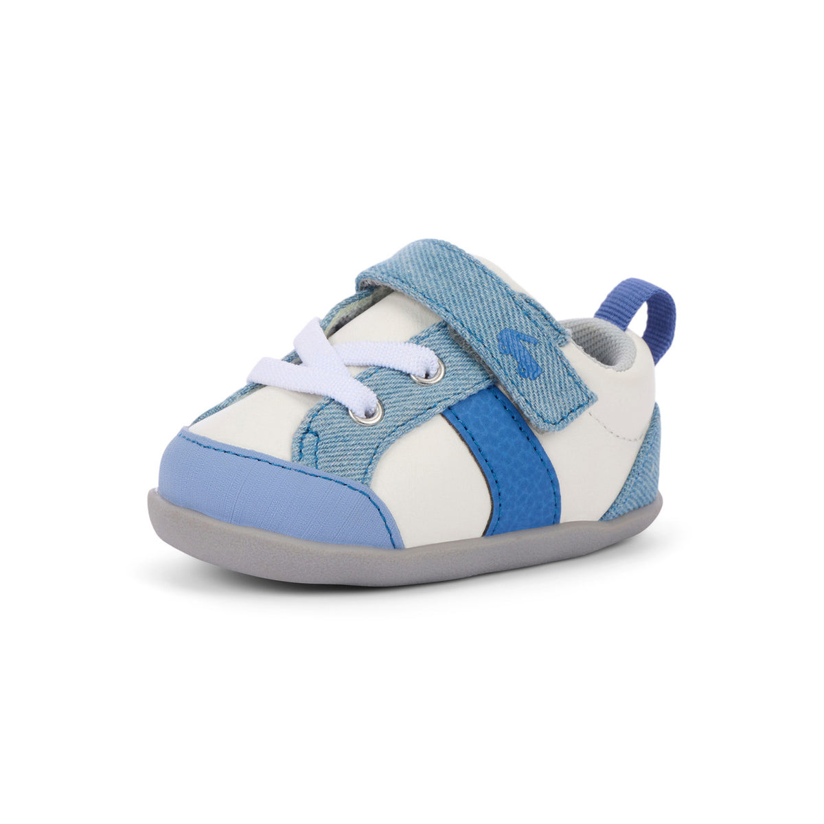 See Kai Run Deals | Connor Mini White/Washed Denim