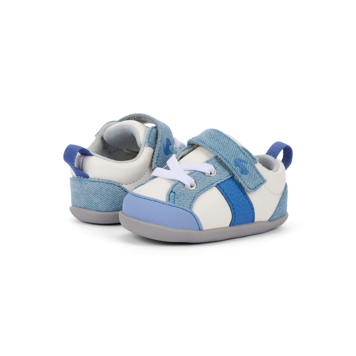 See Kai Run Deals | Connor Mini White/Washed Denim