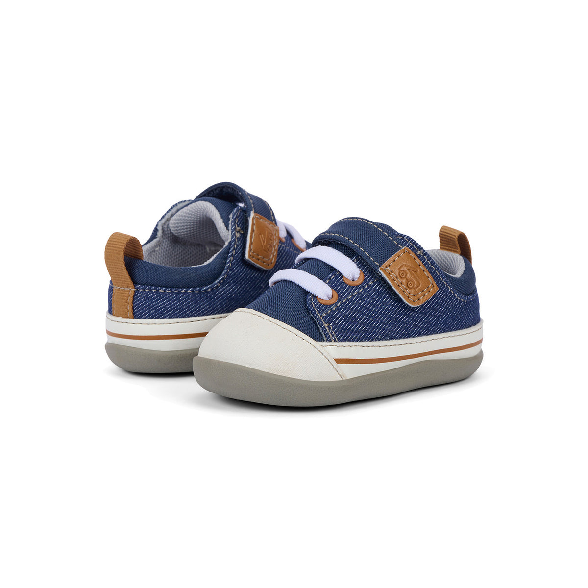 See Kai Run Classic | Stevie Mini (First Walker) Navy Denim