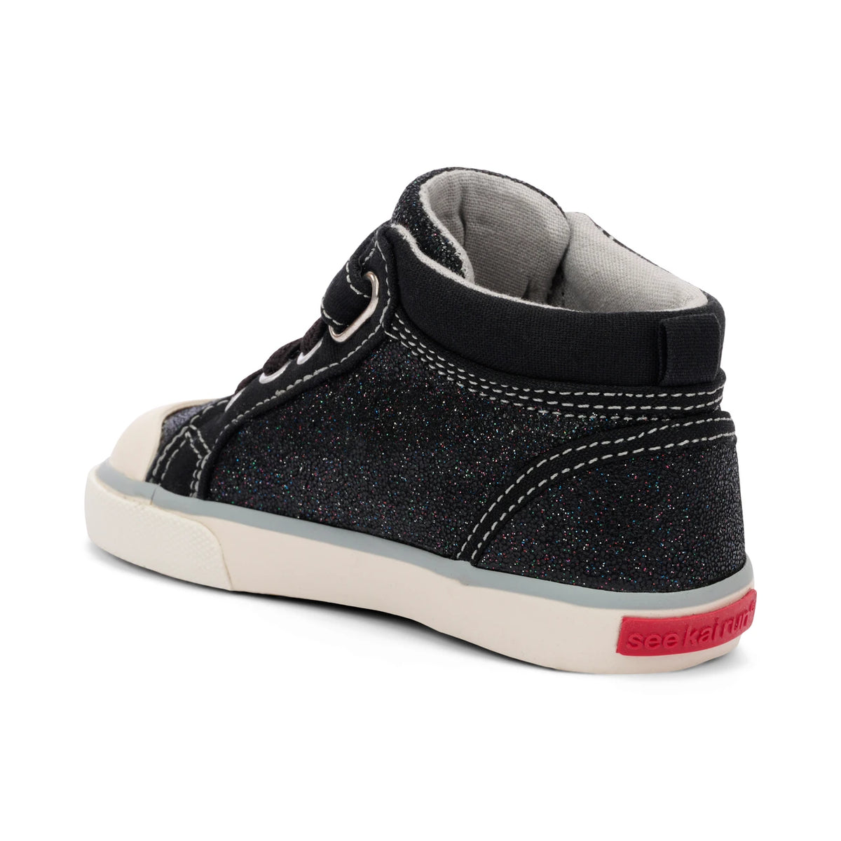 See Kai Run Signature | Peyton Black Glitter Leather