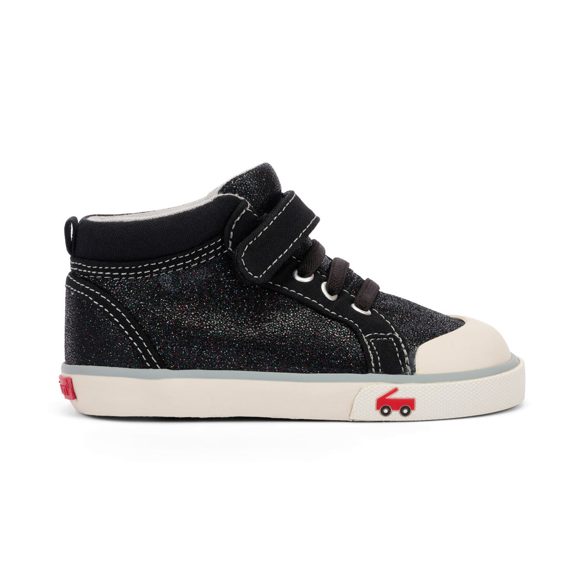 See Kai Run Signature | Peyton Black Glitter Leather
