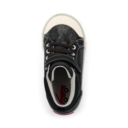 See Kai Run Signature | Peyton Black Glitter Leather