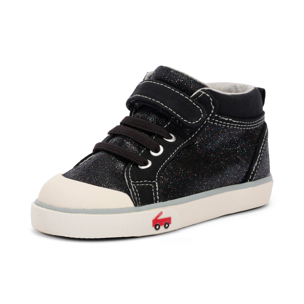 See Kai Run Signature | Peyton Black Glitter Leather