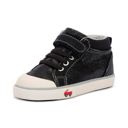 See Kai Run Signature | Peyton Black Glitter Leather