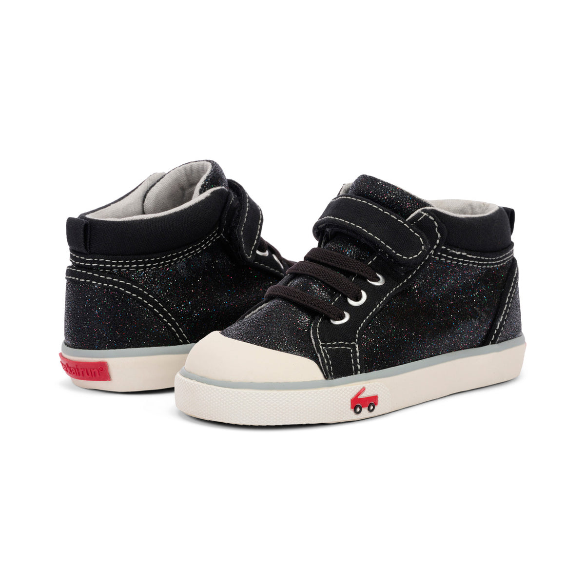 See Kai Run Signature | Peyton Black Glitter Leather